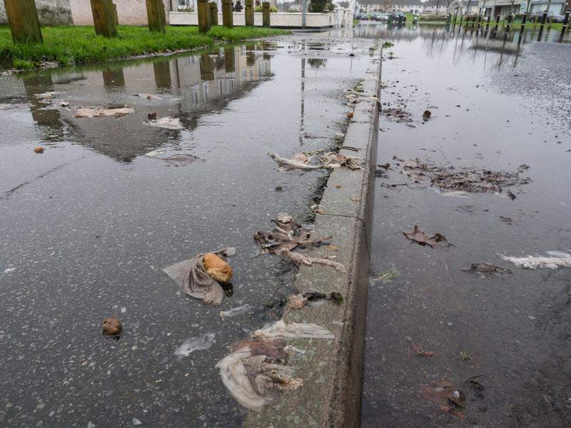 Sewage floods rising in Newbridge estate after heavy rain