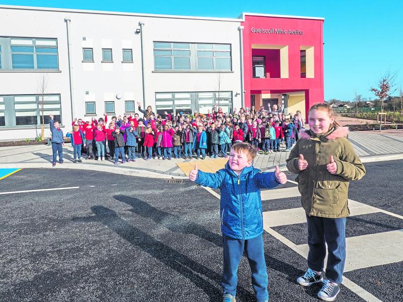 Minister Bruton is to officially open Gaelscoil Mhic Aodha in Kildare town this morning