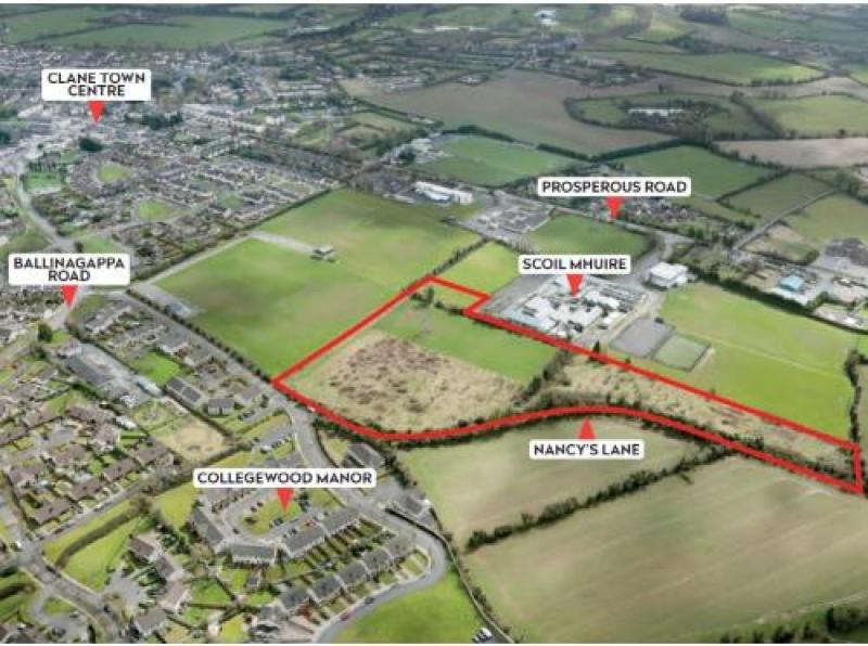 Clane site with permission for 90 homes and creche for sale for offers