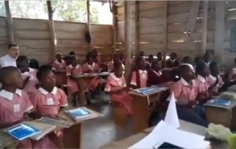 WATCH: Kildare teacher sings Rattlin' Bog with children in Uganda school