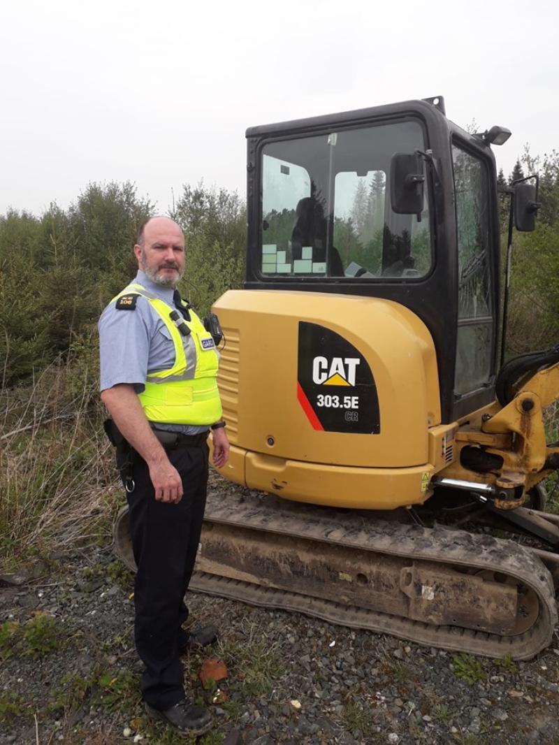 Digger stolen from Curragh Racecourse recovered by Newbridge gardai