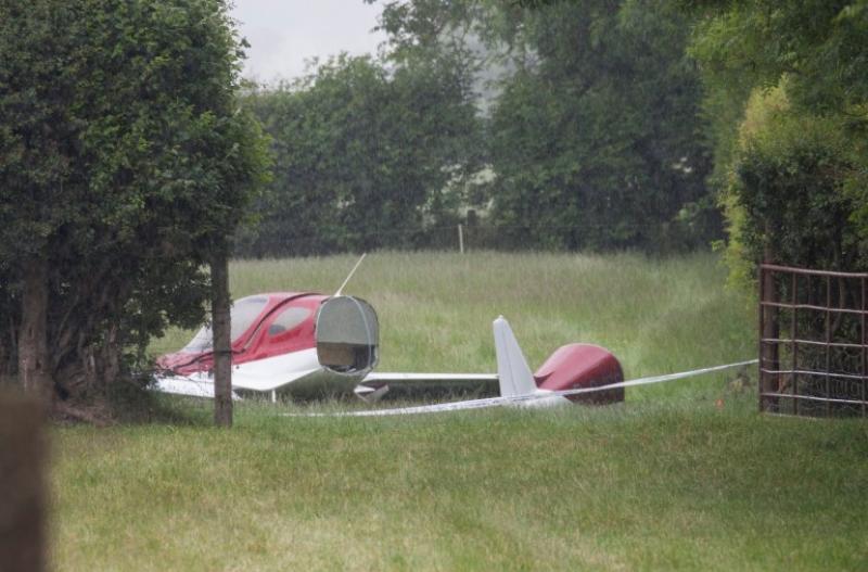 GALLERY:  Gardaí and air accident investigators near the scene of the fatal plane crash in Belan, Moone.