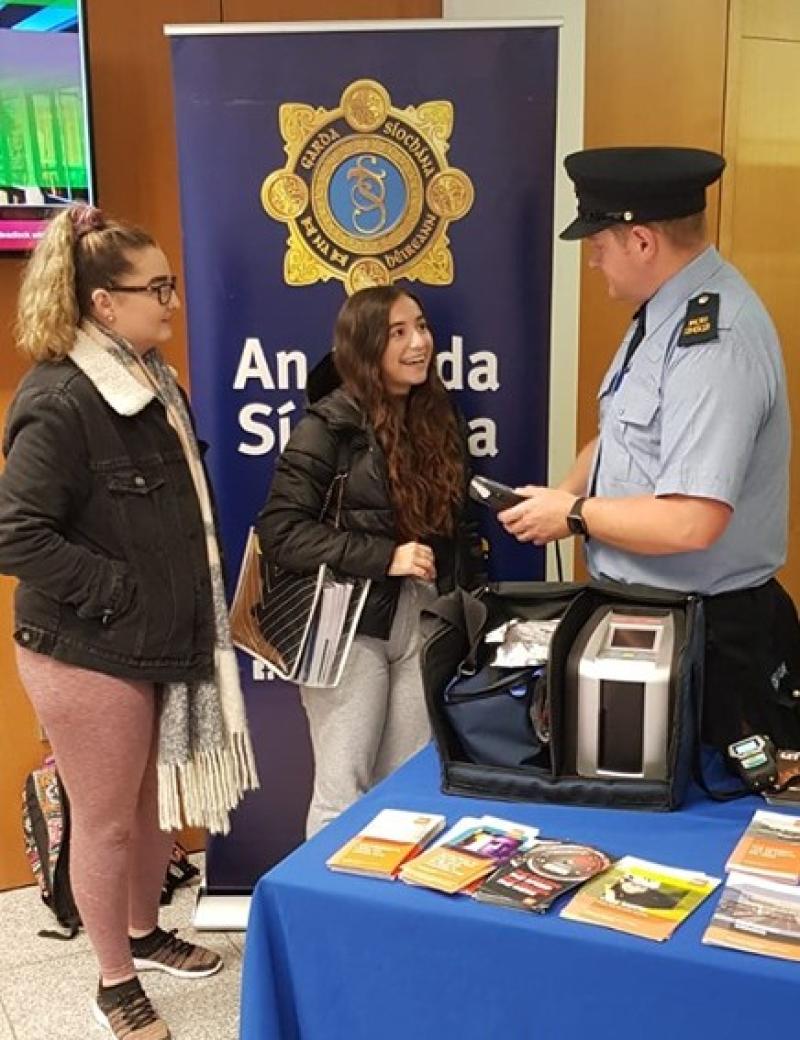 Naas gardai carry out road safety demonstration at Maynooth University