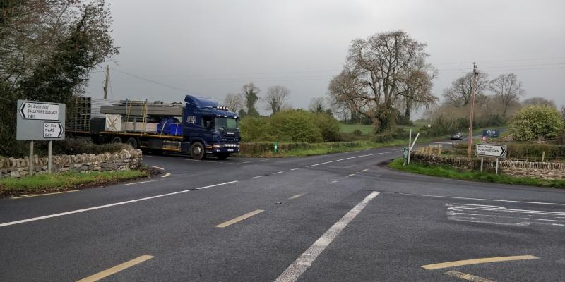 Naas Councillor calls for review of sight lines and signage at notorious junction