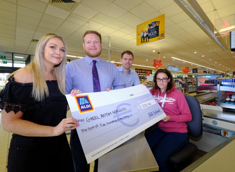 Maynooth Aldi staff donate €500 to Kildare based Gheel Autism Services