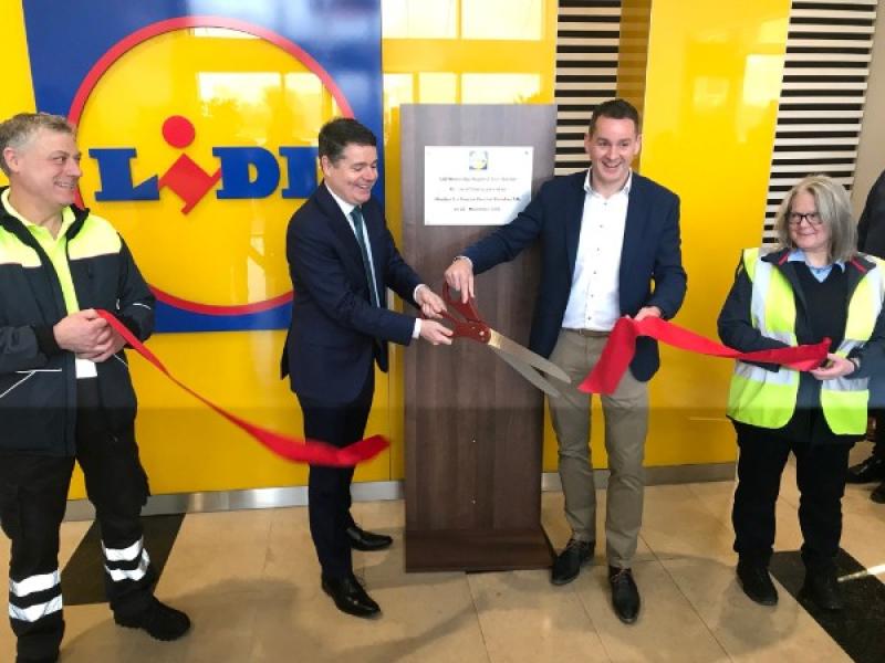 Minister for Finance opens €100m Lidl regional distribution centre in Newbridge 