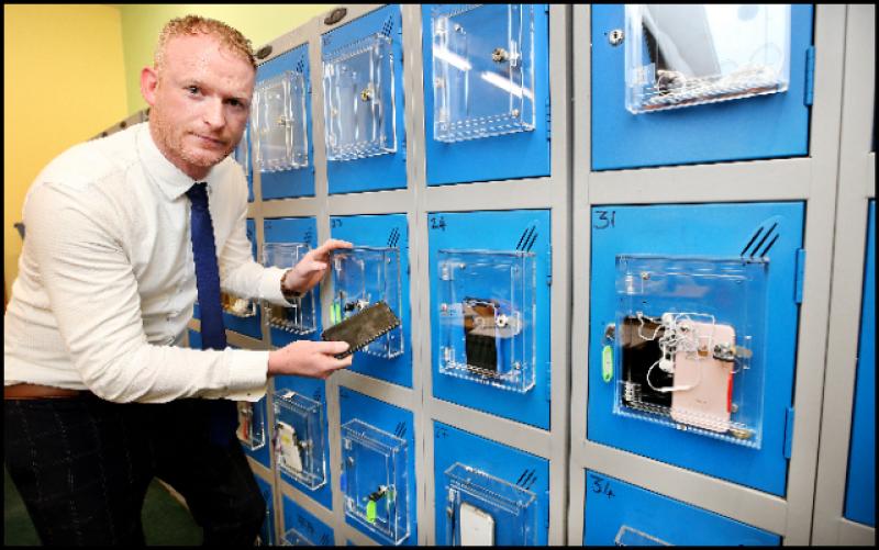 Kildare principal designs ingenious phone boxes attached to lockers