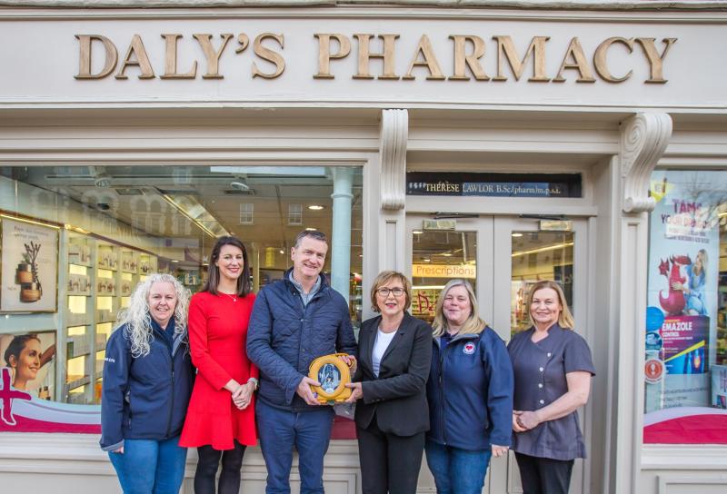 Daly's Pharmacy announce new defibrillator for busy town's main street