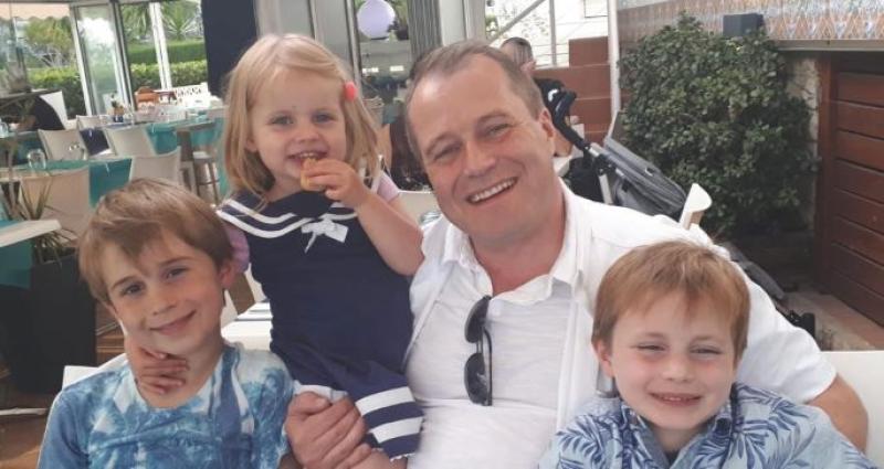 Andrew McGinley with the three deceased children, Conor, 