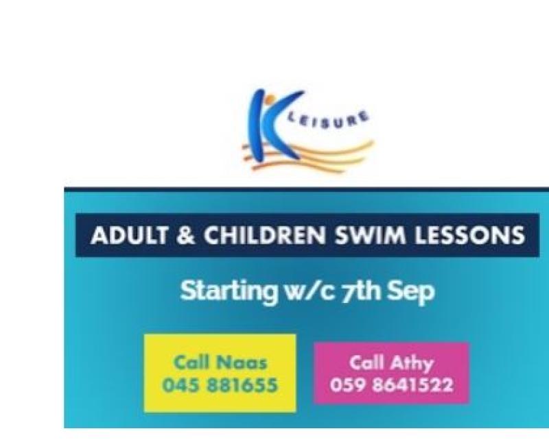 Swimming lessons are back at K Leisure in Naas and Athy from next week