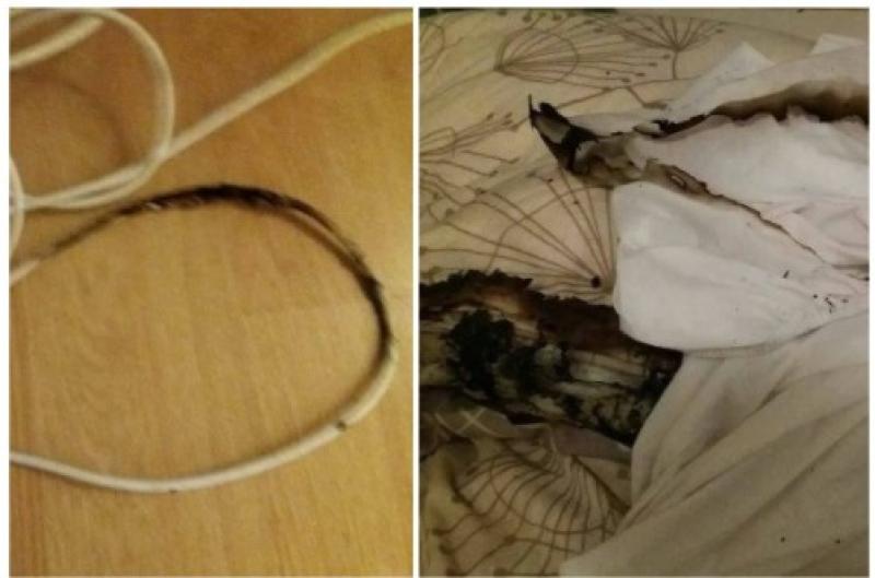 PHOTOS: Warning about electric blankets catching fire 