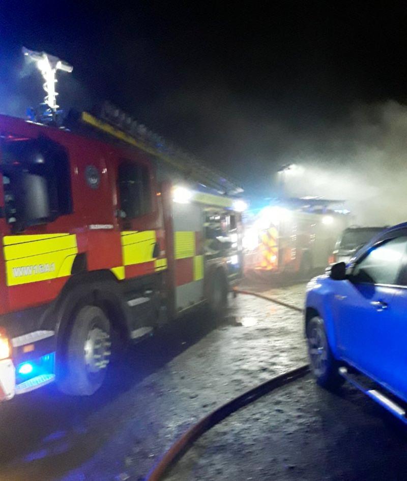 PHOTOS Local Fire Service battles barn fire on Kildare border