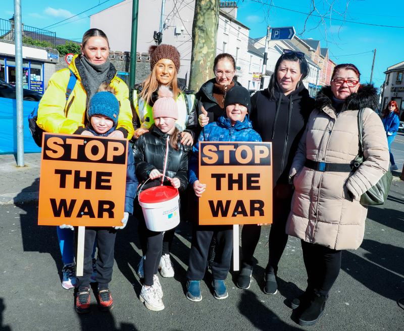 Kildare marches in support of Ukraine as escapees from warzone welcomed to Naas