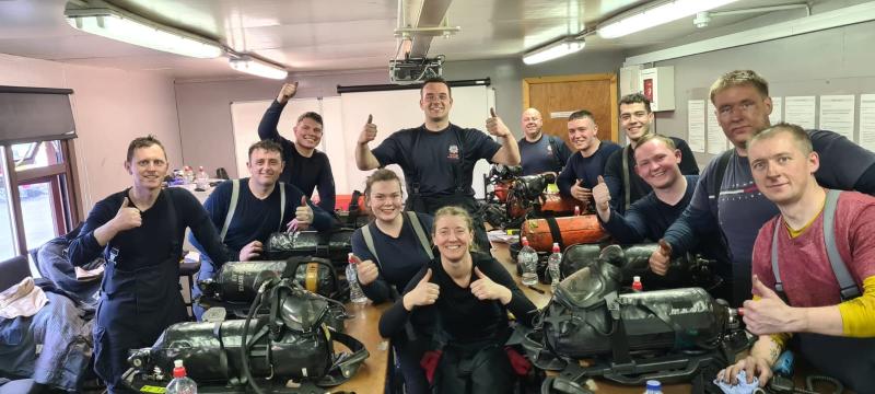 Recruit firefighters from Kildare complete training course in Offaly 