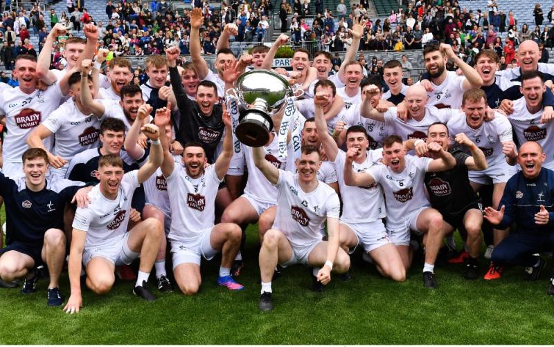Delighted David Herity reacts to Kildare's Christy Ring cup final win