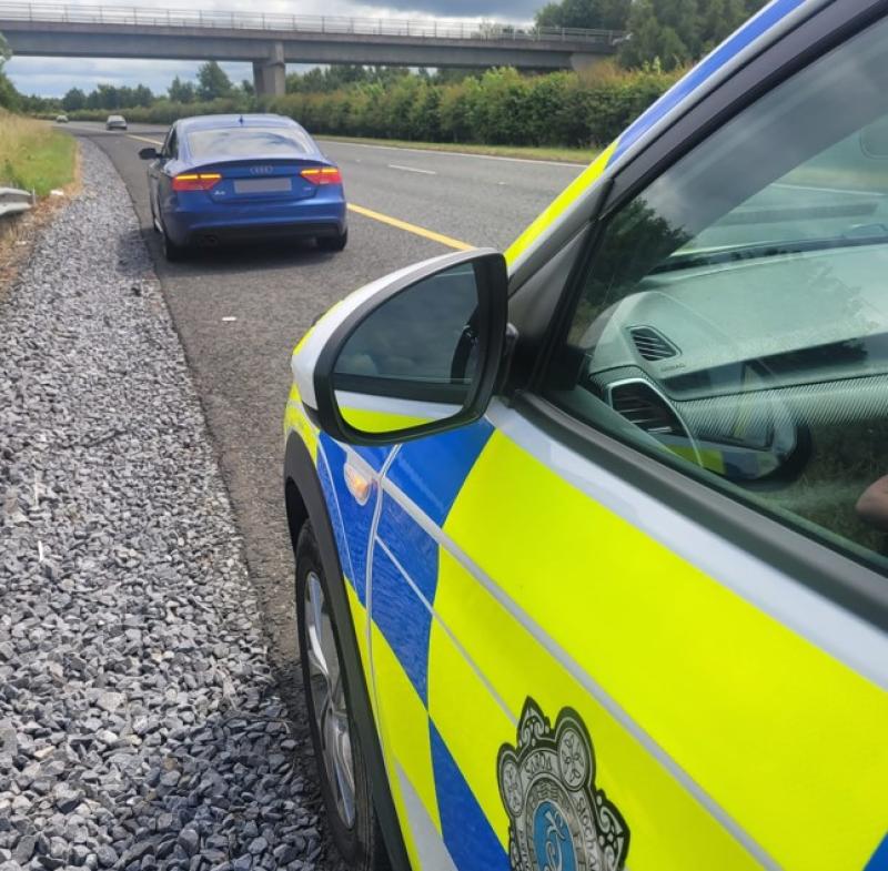 Kildare gardaí stop motorist who was doing over 200 kph in a 120 kph zone 