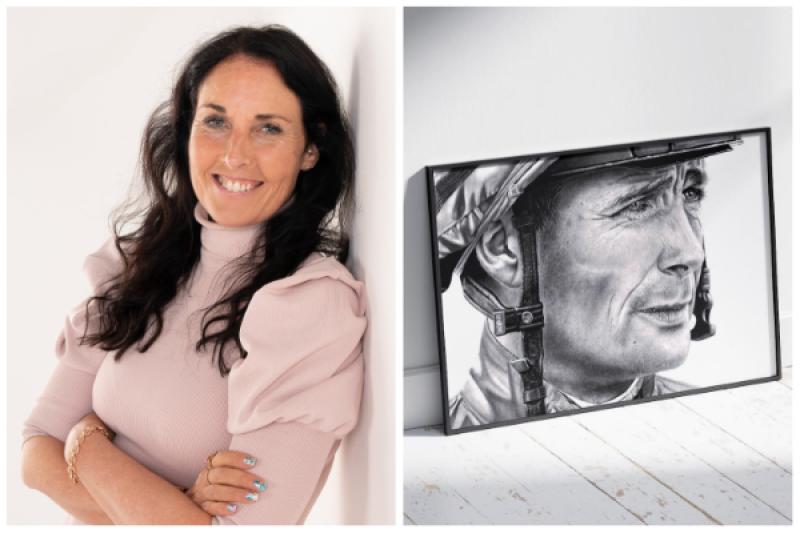 Kildare artist creates striking portrait of jockey legend Pat Smullen on second anniversary of his death 