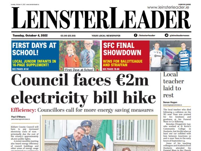 This week's Leinster Leader is in shops today and available at www.leinsterleader.ie