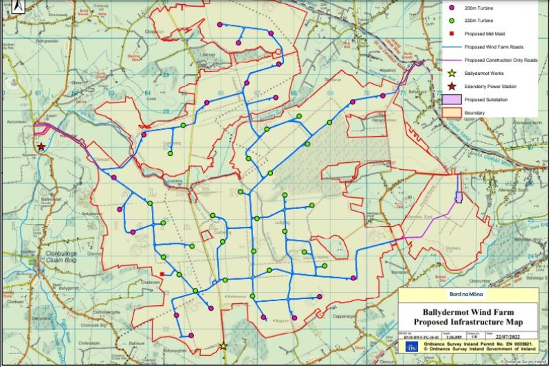 Bord na Mona due to lodge planning permission for 47 turbine Kildare wind farm 