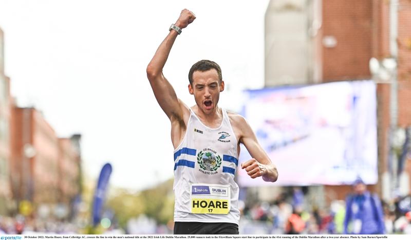 Kildare: Celbridge's Martin Hoare wins national title at Irish Life Dublin Marathon