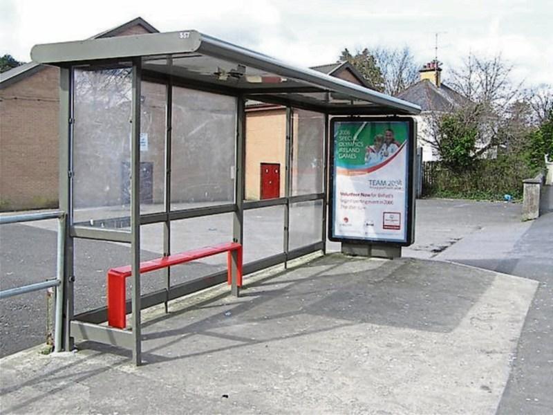 Two new bus shelters under construction in Naas, County Kildare