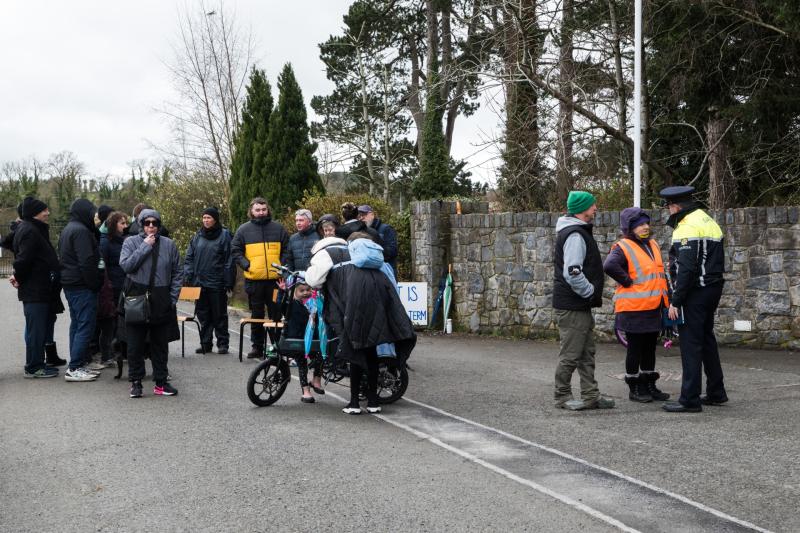 BREAKING: Protest at refugee accommodation site in Kildare today
