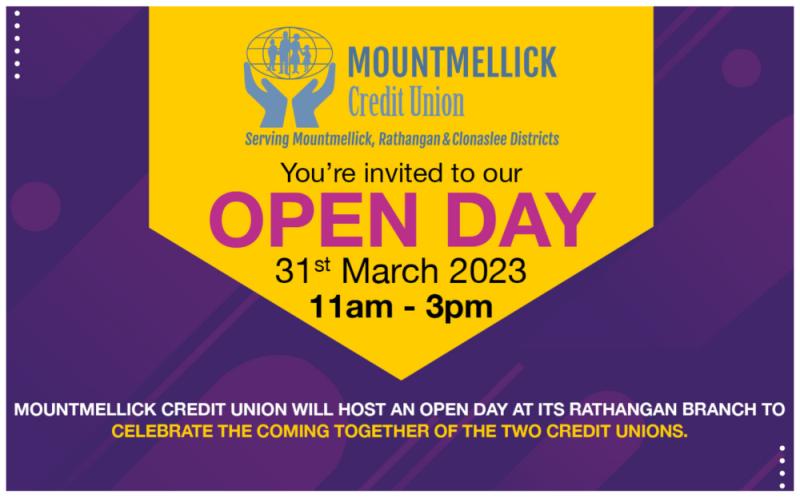 Mountmellick Credit Union - celebrating the coming together of the two credit unions
