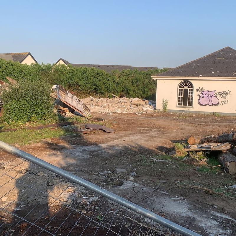 LATEST: Derelict property in Newbridge, County Kildare, in the process of being demolished