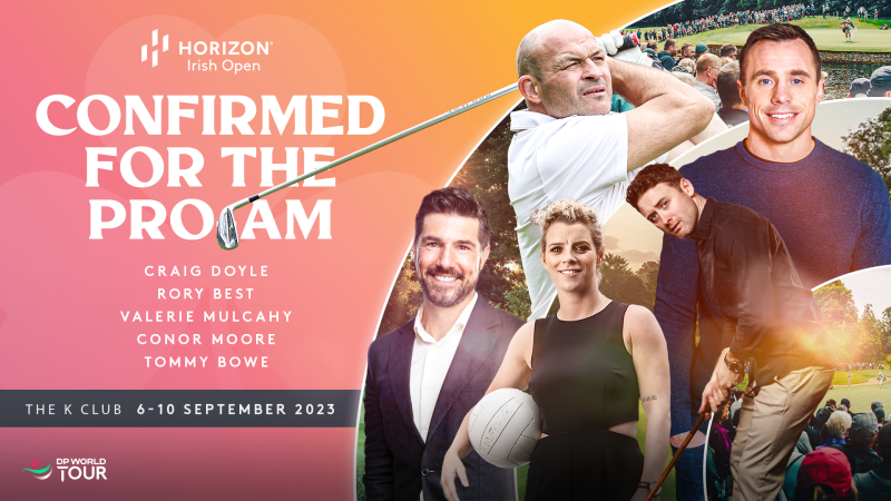 Tommy Bowe, Rory Best and more named to play Horizon Irish Open Pro-Am at The K Club
