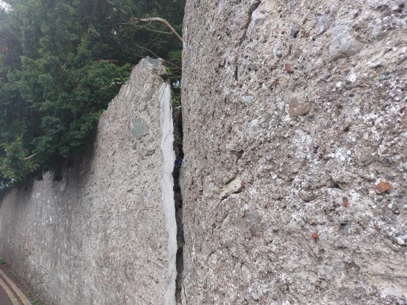 KILDARE: Concern raised over large breach in wall at historic church