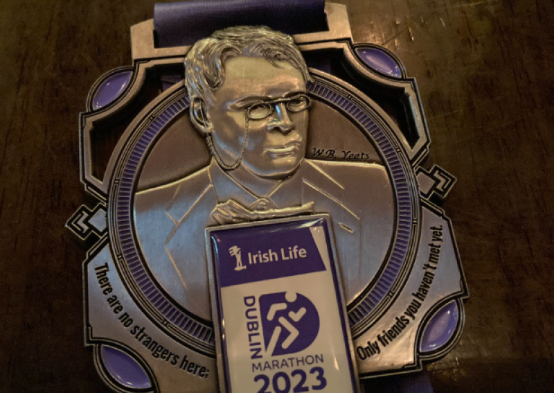 A Noble honour - Dublin marathon runners receive medal with typo at finish line 