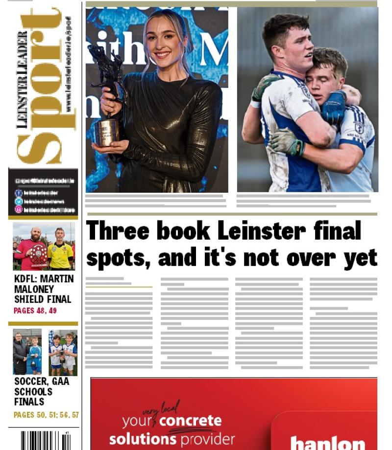 In this week's Leinster Leader sport