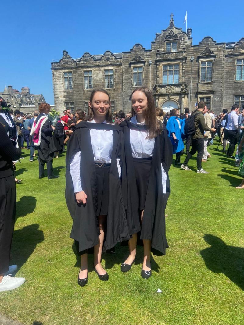 High achieving Kildare twins graduate from world ranked UK university