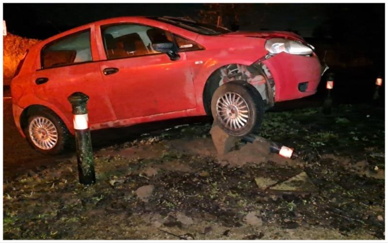 Driver charged after suspected DUI results in collision with bollard