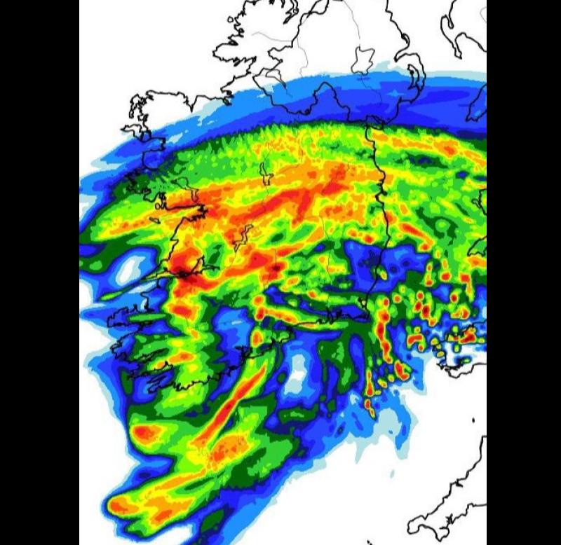 Onslaught of 'torrential rain' to batter Ireland as temperatures plummet below freezing