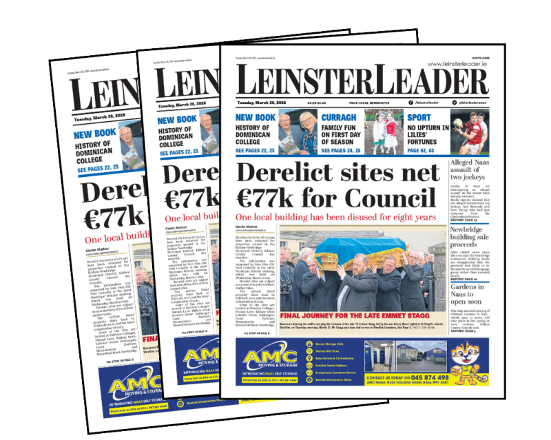 This week's LEINSTER LEADER is in shops and online at www.leinsterleader.ie