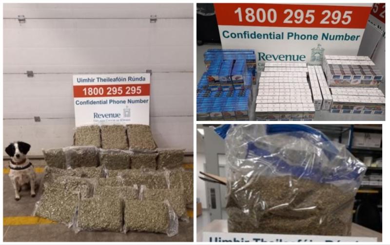 Drugs and cigarettes worth nearly &euro;1m sniffed out by detector dogs Milo and Grace