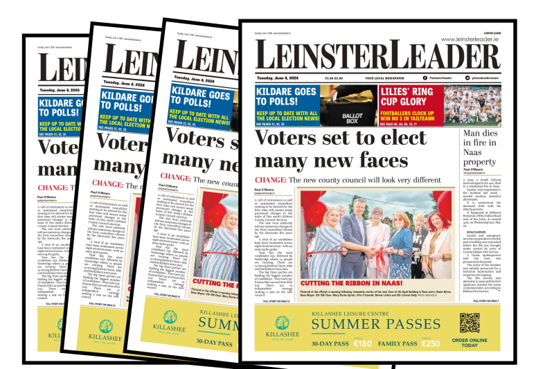 The latest LEINSTER LEADER is in shops and online at www.leinsterleader.ie 
