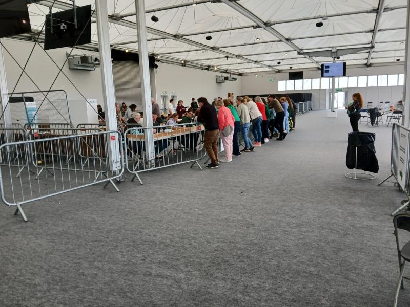 BREAKING: The counting of votes  continues in Punchestown to conclude Newbridge election