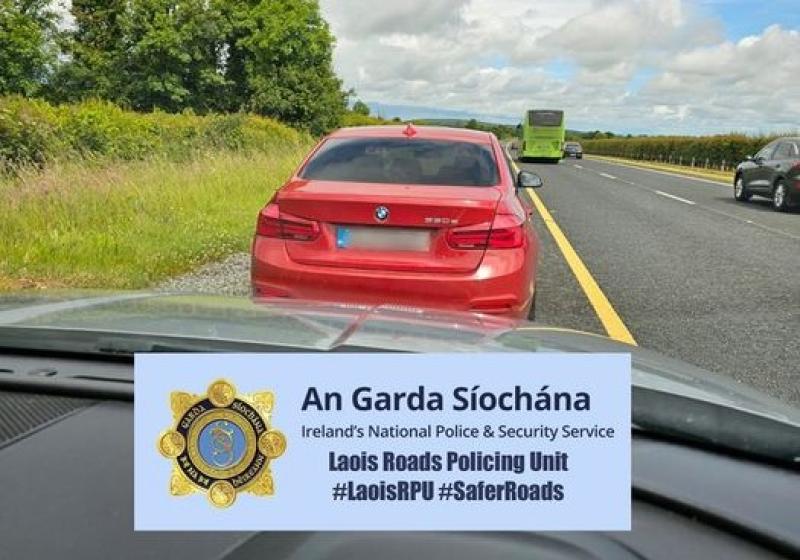Laois gardai arrest  M7 motorway driver for dangerous driving
