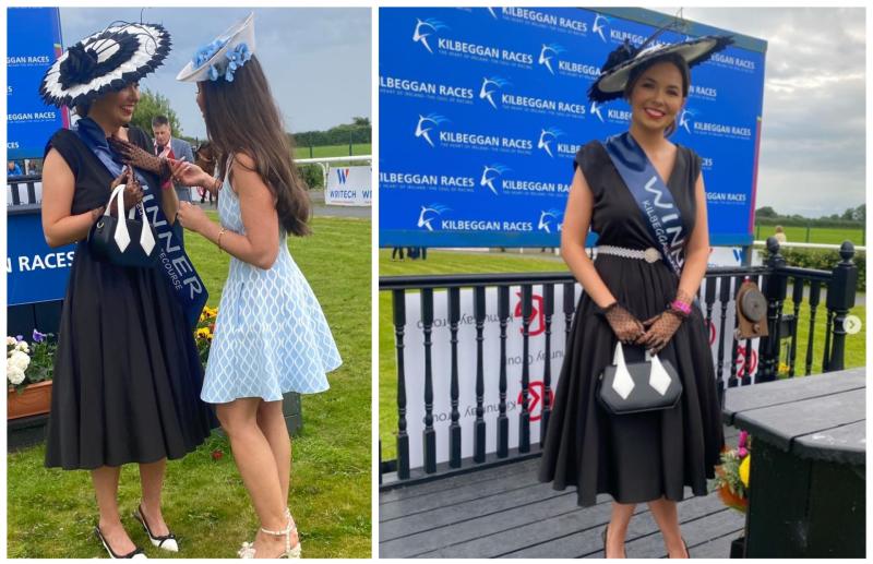 Best dressed winner at Kilbeggan bought dress in charity shop and hat in Offaly