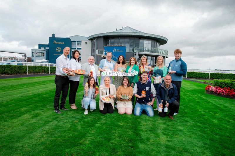  Claire Dunleavy, Senior Enterprise Development Office, Local Enterprise Office photographed with LEO Creative Cluster members preparing to exhibit at GATHER pop-up at Taste of Kildare.