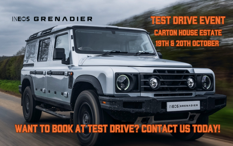Exciting news - Orangeworks to host INEOS Grenadier test drive roadshow in Carton House this month