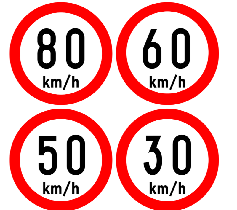 Speed limit signs