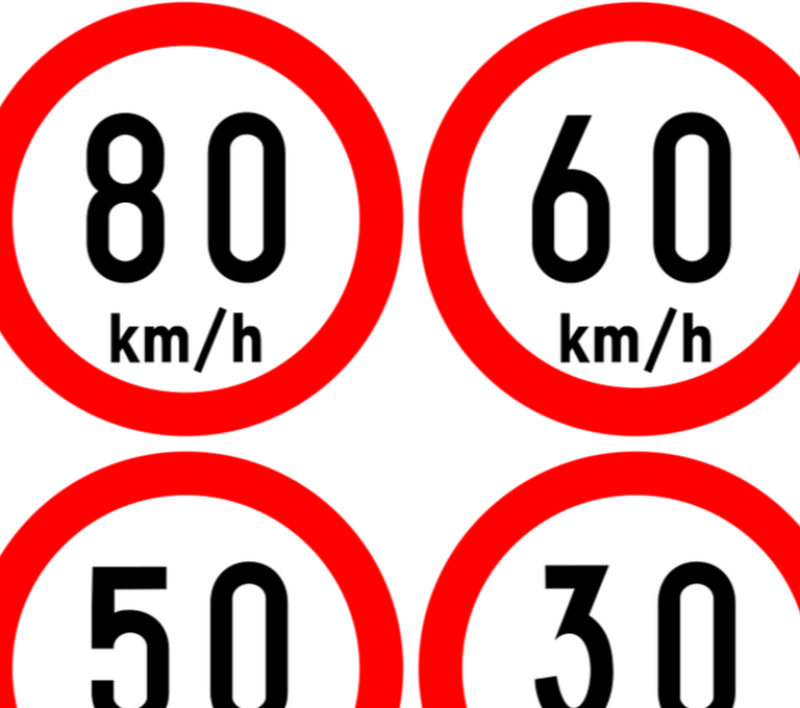 Speed limit signs