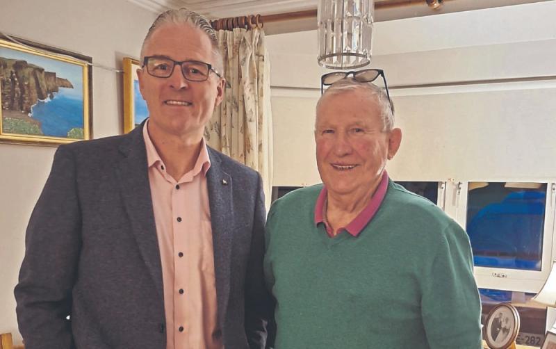 GAA President Jarlath Burns reunites with former Kildare Co Board Chairman Seamus Aldridge 