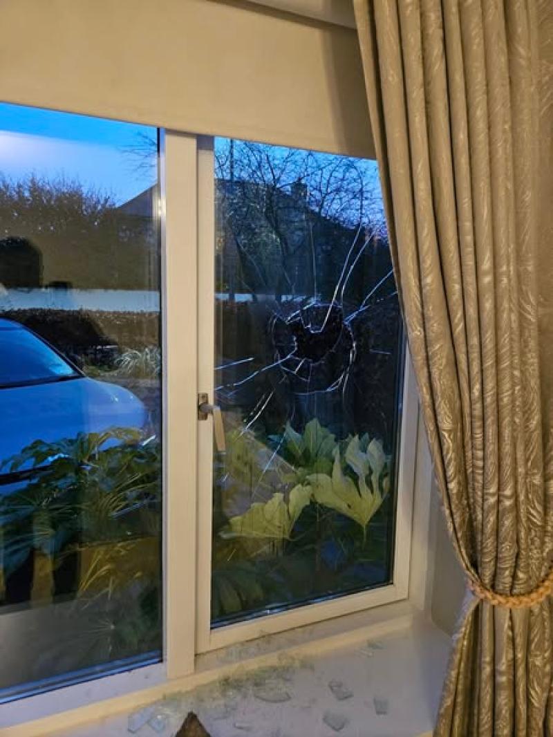 BREAKING Rock was thrown through window of general election candidate