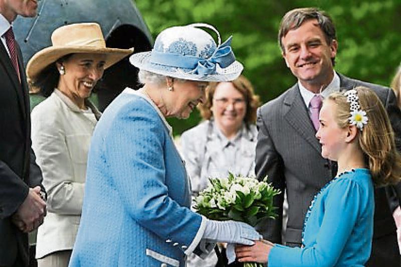The late Queen Elizabeth visiting the National Stud