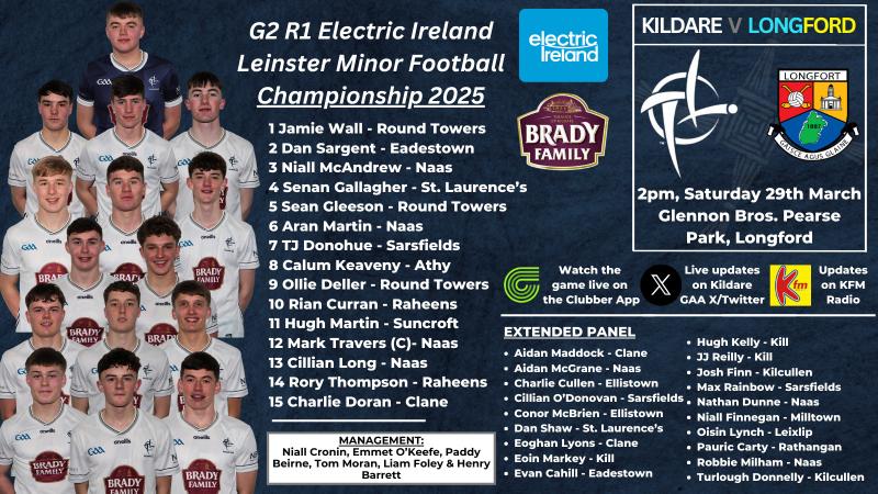 Leinster MFC: Kildare minor football team named