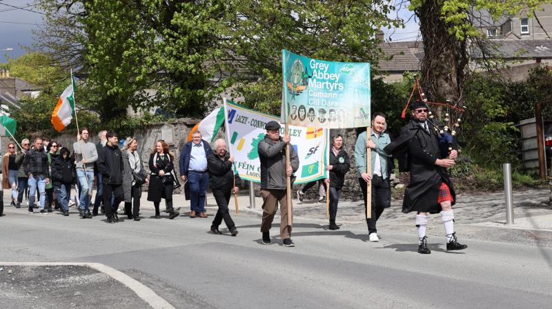 PHOTOS: Kildare Sinn Féin branch commemorates the Grey Abbey Martyrs on Easter Monday 2025